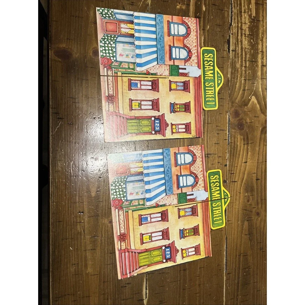 Vintage Sesame Street Friends Cardboard Decor Good Condition